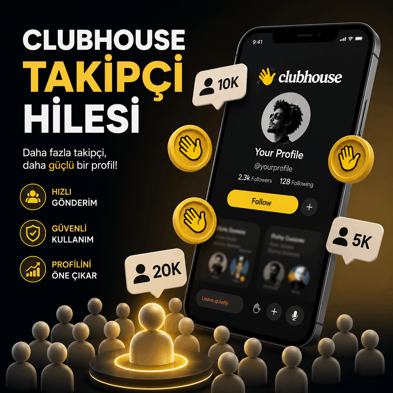 clubhouse takipci botu