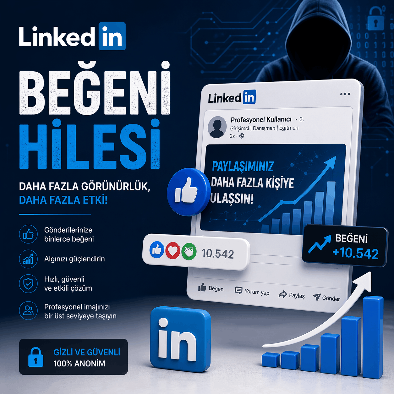 Linkedin beğeni hilesi aracı