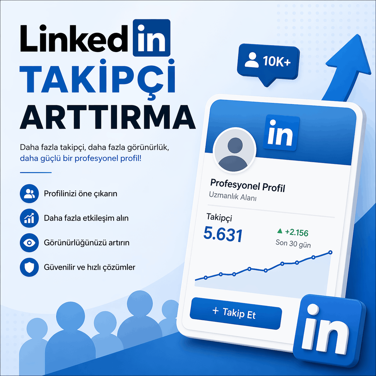 linkedin takipçi arttırma