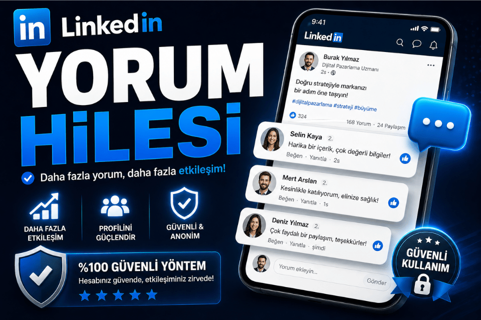 LinkedIn Yorum Hilesi - Ücretsiz ve Şifresiz Türk Yorum