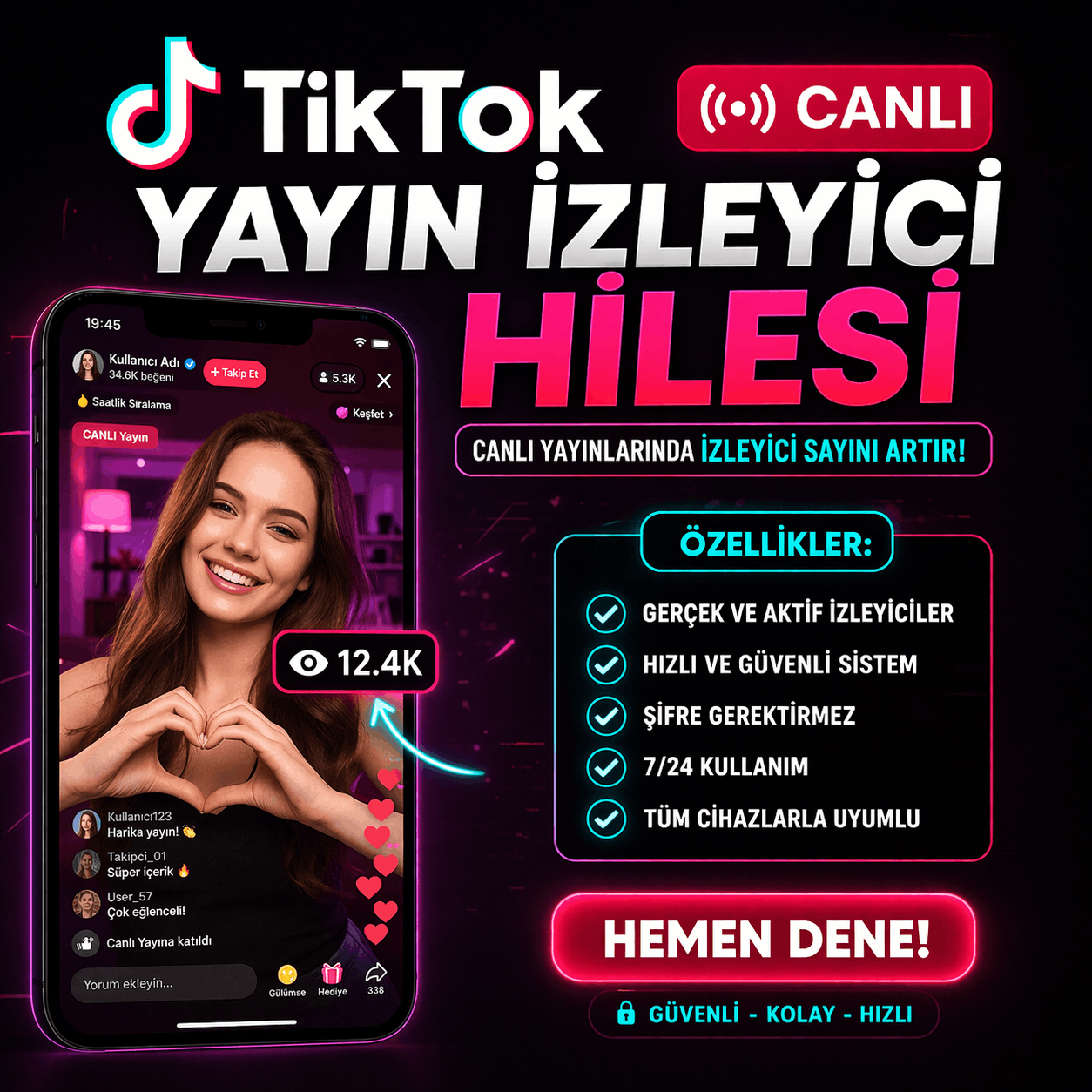 ücretsiz Tiktok canlı yayın izlenme hilesi