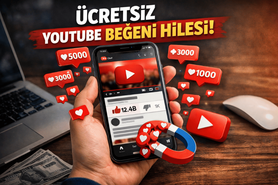 YouTube Beğeni Hilesi - Ücretsiz ve Şifresiz Like Arttırma