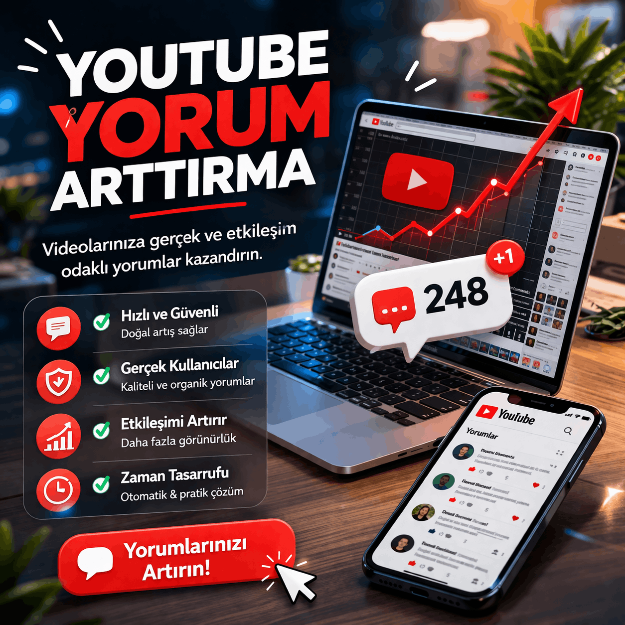 Youtube yorum hilesi 2026